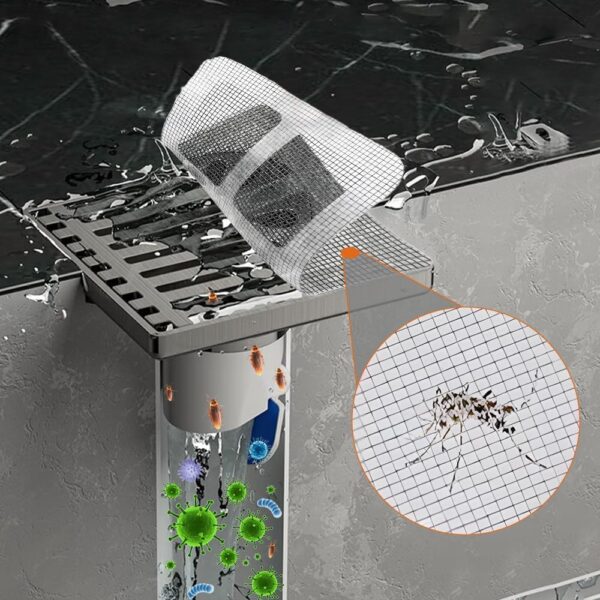 Disposable Hair Drain Stickers, New Upgrade Disposable Floor & Shower Drain Hair Catcher, Bathroom Shower Drain Protector with Mesh Cover & Square Screen (30)