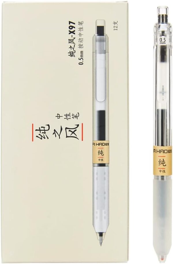 czxwyst X97 Retractable Gel Ink Pens 0.5mm Fine Point (Black czxwyst X97 Retractable Gel Ink Pens 0.5mm Fine Point (Black Color 12-Pack)