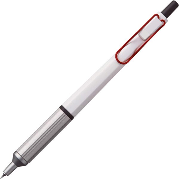 Uni Jetstream EDGE 0.28mm Oil-based Ballpoint Pen, White Red Body (SXN100328W.15), Black