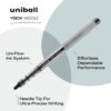 uni-ball(R) Vision(TM) Rollerball Pens, 0.7 mm, Fine Point, Gray Barrel, Black Ink, Pack Of 12, 60126