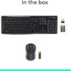 61GV550C2SL._AC_SL1500_.jpg Logitech MK270 Wireless Keyboard and Mouse Combo for Windows, 2.4 GHz, 8 Multimedia Keys, PC, Laptop, Wireless Keyboard Compact Mouse Combo - Black