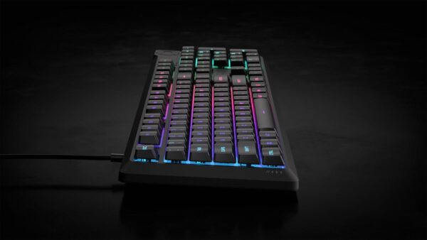 Corsair K55 CORE RGB Membrane Wired Gaming Keyboard – Quiet, Responsive Switches – Spill Resistance – Ten-Zone RGB – Media Keys – iCUE Compatible – QWERTY NA – PC, Mac – Black