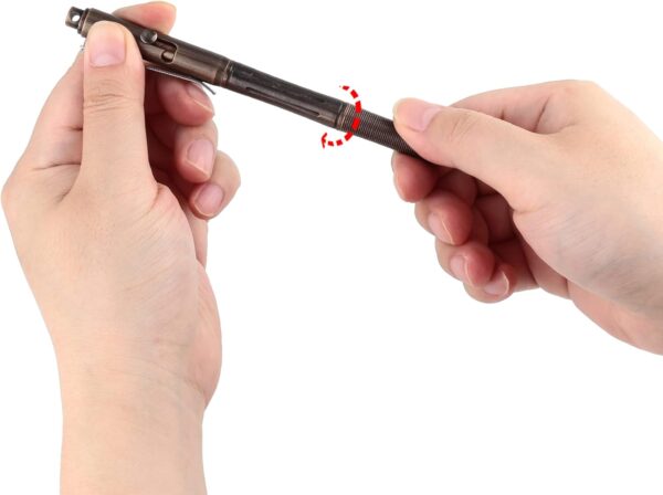 61N2JoXaTvL._AC_SL1500_.jpg SMOOTHERPRO Bolt Action Pen, Solid Brass Ballpoint Pen Compatible with Pilot G2 Refill, Weighted Heavy Pen for Tremor Parkinson Arthritic Hand, Plated Vintage Retro Black(RG335)