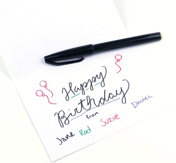 61aq7pP4kTL._AC_SL1500_.jpg Pentel Sign Pen, Fiber-Tipped, Black Ink (S520-A), Box of 12