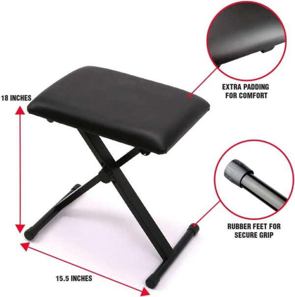 61eFGAQGVqL._AC_SL1490_.jpg RockJam 61 Key Keyboard Piano Stand With Pitch Bend Kit, Piano Bench, Headphones, Simply Piano App & Keynote Stickers