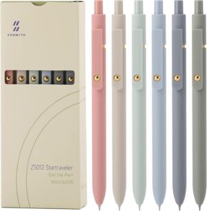 Ddaowanx Gel Pens, 6 Pcs 0.5mm Quick Dry Black Ink Ddaowanx Gel Pens, 6 Pcs 0.5mm Quick Dry Black Ink Pens Fine Point Smooth Writing Pens, Cute Office School Supplies Gifts for Women