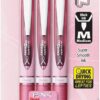 Pentel Pink BCA EnerGel Retractable Liquid Gel Pen, (0.7mm), Medium Line, Metal Tip, Pink Barrel, Black Ink, Pack of 3 (BL77PBP3A-BC)