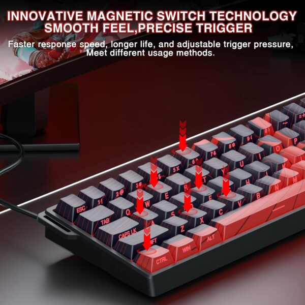 713UbsCB2L._AC_SL1500_.jpg AULA WIN60 HE MAX - 60% Mechanical Gaming Keyboard Wired, Hall Effect Magnetic Switches Hot Swappable, Adjustable Actuation Rapid Trigger Mode, 8000 Hz Polling Rate, 60 Percent Keyboard Compact Design