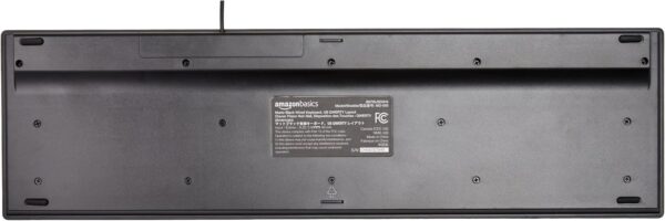 Amazon Basics Wired QWERTY Keyboard, Full-Sized, Black