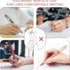 Linbsunne Ballpoint Pens Black Medium Point 1mm Pen with Super Soft Grip Ball Point Pen for Men Women Retractable Pens (gold-12 pcs)