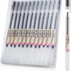 Premium Black Gel Pens, [0.5mm] Extra Fine Point Pens Smooth Writing Ballpoint Pens for Japanese Office School Stationery Supply (12 Packs)