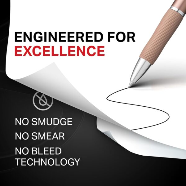 Sharpie S-Gel Gel Pens Sleek Metal Barrel Champagne Medium Point (0.7mm) Black Ink 4 Count