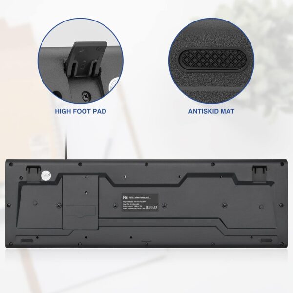 71VufWADiRL._AC_SL1500_.jpg Rii RK907 Ultra-Slim Compact USB Wired Keyboard for Mac and PC,Windows 10/8 / 7 / Vista/XP (Black) (1PCS)