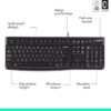 71ZW22GAYxL._AC_SL1500_.jpg Logitech K120 Wired Keyboard for Windows, Plug and Play, Full-Size, Spill-Resistant, Curved Space Bar, Compatible with PC, Laptop - Black