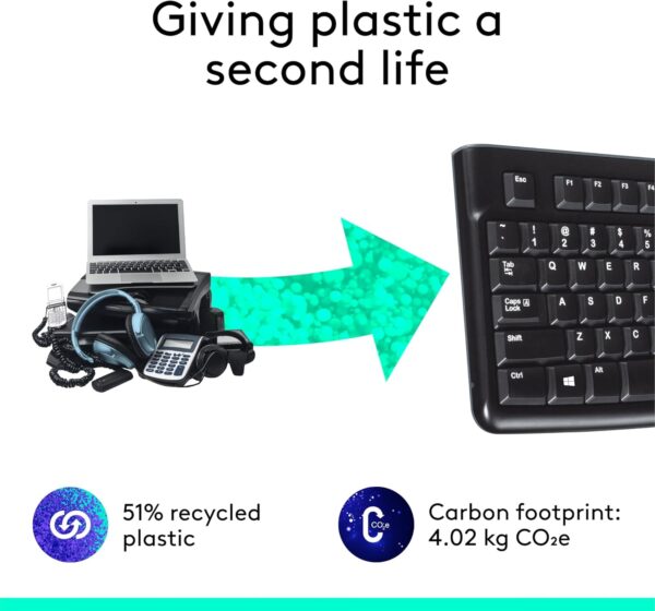 71akzW7CYL._AC_SL1500_.jpg Logitech K120 Wired Keyboard for Windows, Plug and Play, Full-Size, Spill-Resistant, Curved Space Bar, Compatible with PC, Laptop - Black