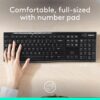 71bSpLMGwHL._AC_SL1500_.jpg Logitech K270 Wireless Keyboard for Windows, 2.4 GHz Wireless, Full-Size, Number Pad, 8 Multimedia Keys, 2-Year Battery Life, Compatible with PC, Laptop, Black