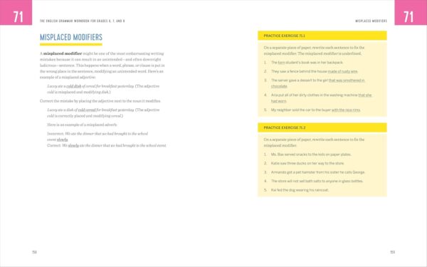 The English Grammar Workbook for Grades 6, 7, and 8: 125+ Simple Exercises to Improve Grammar, Punctuation, and Word Usage