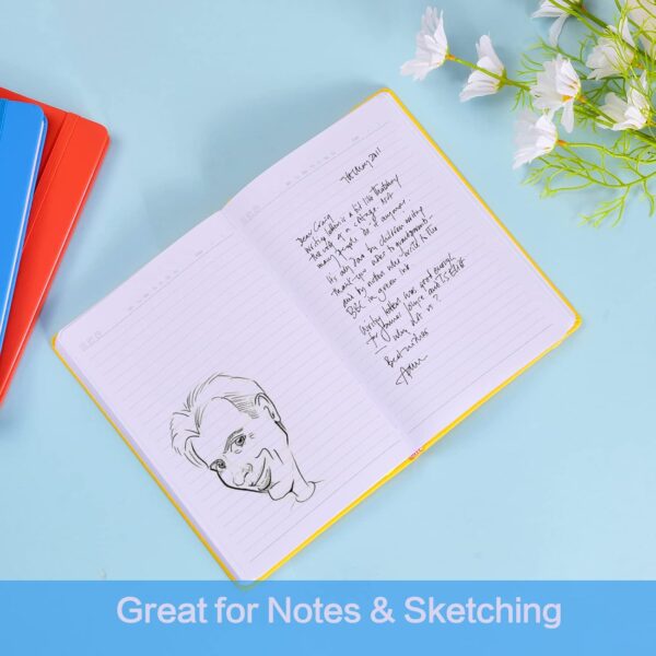 SUIN Hardcover-Journal-Notebooks, 6 Packs A5 Lined Journals Notebook for Writing 200 Pages, 8.2 x 5.5 inch, 6 Colors Classic Ruled Notebooks for Work/Travel/College