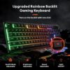 71cJ2JLrnsL._AC_SL1500_.jpg Redragon K521 Upgrade Rainbow LED Gaming Keyboard, 104 Keys Wired Mechanical Feeling Keyboard with Multimedia Keys, One-Touch Backlit, Anti-Ghosting, Compatible with PC, Mac, PS4/5, Xbox