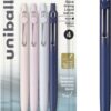 uni-ball Zento Gel Ink Rollerball Pens, 4 Black Medium Point Smooth Writing Pens, Colored Japanese Pens, Muted Colors