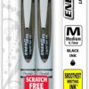Pentel EnerGel Pearl RTX Retractable Liquid Gel Pen, (0.7mm), Medium Line, Needle Tip, Black Ink, Pack of 2 (BLN77WBP2A)