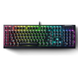 Razer BlackWidow V4 X Mechanical Gaming Keyboard: Yellow Switches Linear & Silent - 6 Macro Keys - Chroma RGB - Doubleshot ABS Keycaps - Roller & Media Keys - Snap Tap
