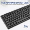 71oKqZpKwsL._AC_SL1500_.jpg Rii RK907 Ultra-Slim Compact USB Wired Keyboard for Mac and PC,Windows 10/8 / 7 / Vista/XP (Black) (1PCS)