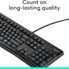 71pb4x5JFcL._AC_SL1500_.jpg Logitech K120 Wired Keyboard for Windows, Plug and Play, Full-Size, Spill-Resistant, Curved Space Bar, Compatible with PC, Laptop - Black