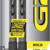 Pilot G2 Premium Gel Pens, Black Pens, Bold Point 1 mm, 2 Black