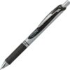 Pentel EnerGel RTX Retractable Liquid Gel Pen, (0.3mm), Extra Fine Line, Needle Tip, Black Ink, Pack of 3 (BLN73BP3A)