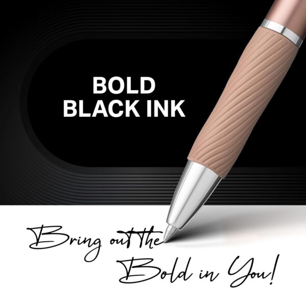 Sharpie S-Gel Gel Pens Sleek Metal Barrel Champagne Medium Point (0.7mm) Black Ink 4 Count