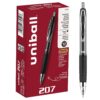 uni-ball 207 Retractable Gel Pens Medium Point, 0.7mm, Black, 12 uni-ball 207 Retractable Gel Pens Medium Point, 0.7mm, Black, 12 Pack