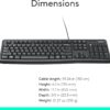71zUJLQLV3L._AC_SL1500_.jpg Logitech K120 Wired Keyboard for Windows, Plug and Play, Full-Size, Spill-Resistant, Curved Space Bar, Compatible with PC, Laptop - Black