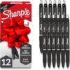 Sharpie S-Gel Pens, Fine Point (0.5mm), Black Ink, 12 count - Ideal for Writing, Journaling, Drawing, Coloring, Note-Taking, College Supplies