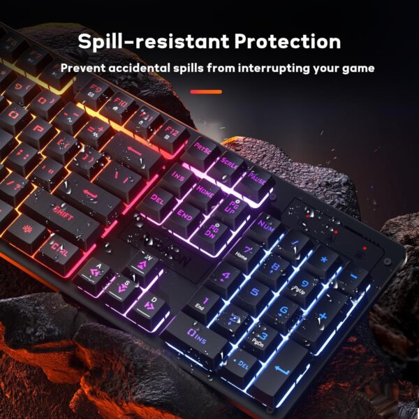 8121mRpWiaL._AC_SL1500_.jpg Redragon K521 Upgrade Rainbow LED Gaming Keyboard, 104 Keys Wired Mechanical Feeling Keyboard with Multimedia Keys, One-Touch Backlit, Anti-Ghosting, Compatible with PC, Mac, PS4/5, Xbox