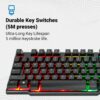MANHATTAN RGB LED USB Gaming Keyboard - Full Size, Rainbow Backlight, Spill-Resistant, Quiet Keystrokes, 12 Multimedia Function Keys, for Computer, PC, Desktop, Gamer – 3 Yr Mfg Warranty - 180603