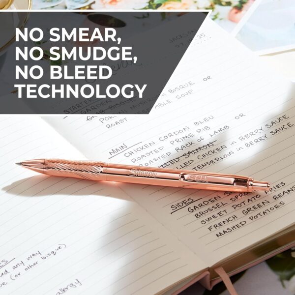 81E7OYGyWyL._AC_SL1500_.jpg Sharpie S-Gel Gel Pen, Copper Metal Body, Medium Point (0.7mm), Black Ink, Includes 1 Pen and 1 Additional Ink Refill