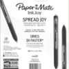81HoS8i5l5L._AC_SL1500_.jpg Paper Mate InkJoy Black Gel Pens Medium Point (0.7 mm) Comfort Grip 10 Count Fast Dry Ink Ideal for Smooth Writing