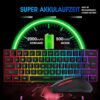 Snpurdiri 60% Wireless Gaming Keyboard and Mouse Combo, Include 2.4G Small Mini 60% Merchanical Feel Keyboard, Ergonomic Design Vertical Feel Wireless Mouse