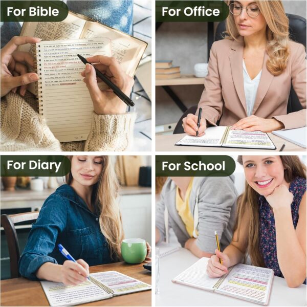 Taja Lined Spiral Journal Notebook for Women & Men, 140 Pages, College Ruled Hardcover Notebook for Work & Note Taking, Journals for Writing, A5(5.7" x 7.9") - Green