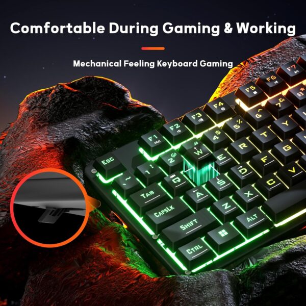 81Wwet9qcWL._AC_SL1500_.jpg Redragon K521 Upgrade Rainbow LED Gaming Keyboard, 104 Keys Wired Mechanical Feeling Keyboard with Multimedia Keys, One-Touch Backlit, Anti-Ghosting, Compatible with PC, Mac, PS4/5, Xbox