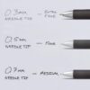 Pentel EnerGel RTX Retractable Liquid Gel Pen, (0.3mm), Extra Fine Line, Needle Tip, Black Ink, Pack of 3 (BLN73BP3A)