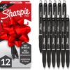 Sharpie S-Gel Gel Pens, Black Barrel, Medium Point (0.7mm), Black Gel Ink Pens, 12 Count - Home, Office, School, Journaling, Writing, Note-Taking, Teacher Supplies