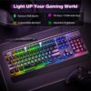 81wGGiqH8EL._AC_SL1500_.jpg TECKNET Gaming Keyboard, USB Wired Computer Keyboard, 15-Zone RGB Illumination, IP32 Water Resistance, 25 Anti-ghosting Keys, All-Metal Panel (Whisper Quiet Gaming Switch)