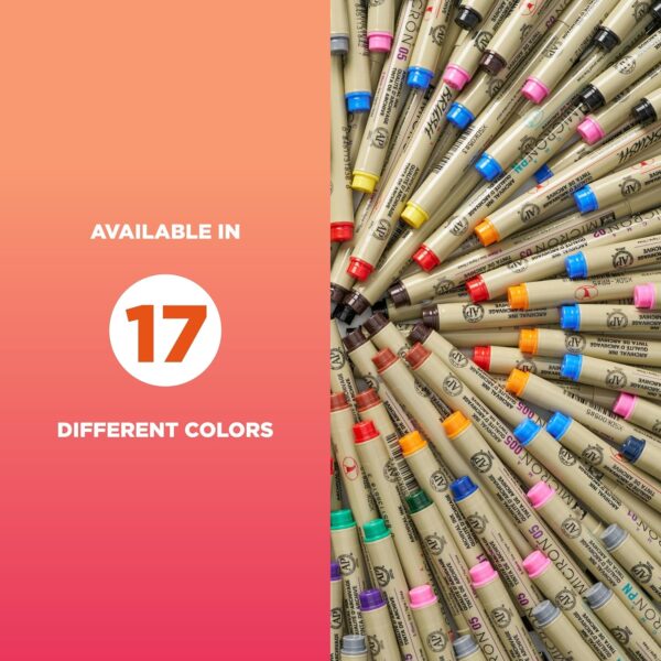 9155SZo23iL._AC_SL1500_.jpg SAKURA Pigma Micron Fineliner Pens - Archival Black Ink Pens - Pens for Writing, Drawing, or Journaling - Assorted Point Sizes - 6 Pack