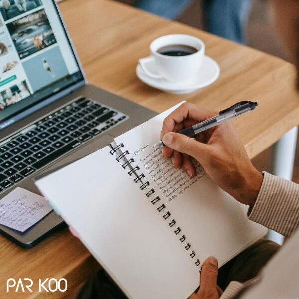 1768004791_71zRVyxgT7L._AC_SL1500_.jpg ParKoo Black Gel Pens, 70 Pack Quick Dry Retractable Medium Point 0.7mm Rollerball Gel Ink Pens Smooth Writing with Comfort Grip for School Office Home