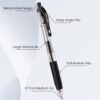1768004795_61QA7hrQVwL._AC_SL1500_.jpg ParKoo Black Gel Pens, 70 Pack Quick Dry Retractable Medium Point 0.7mm Rollerball Gel Ink Pens Smooth Writing with Comfort Grip for School Office Home