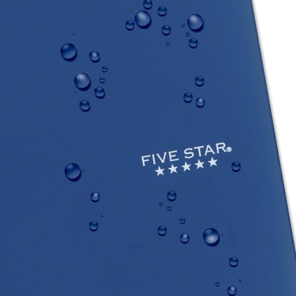 Five Star Spiral Notebook + Study App, 3 Subject, College Ruled Paper, 8-1/2" x 11", 150 Sheets, Fights Ink Bleed, Water Resistant Cover, Pacific Blue (73623)