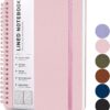 ABERLLS Pink Lined Spiral Journal Notebook with 160 Pages, 8×5.7in, A5 Spiral Notebook, Journaling Notebooks for Work, School, Women, Men, College Ruled Spiral Notebook, Hardcover Leather Journals