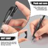 deegtran Pens Bulk, 50 Pack No Bleed Black Ink Click Pens with Soft Grip, Wholesale Retractable Ballpoint Pens for Office School, Medium Point Smooth 1.0MM